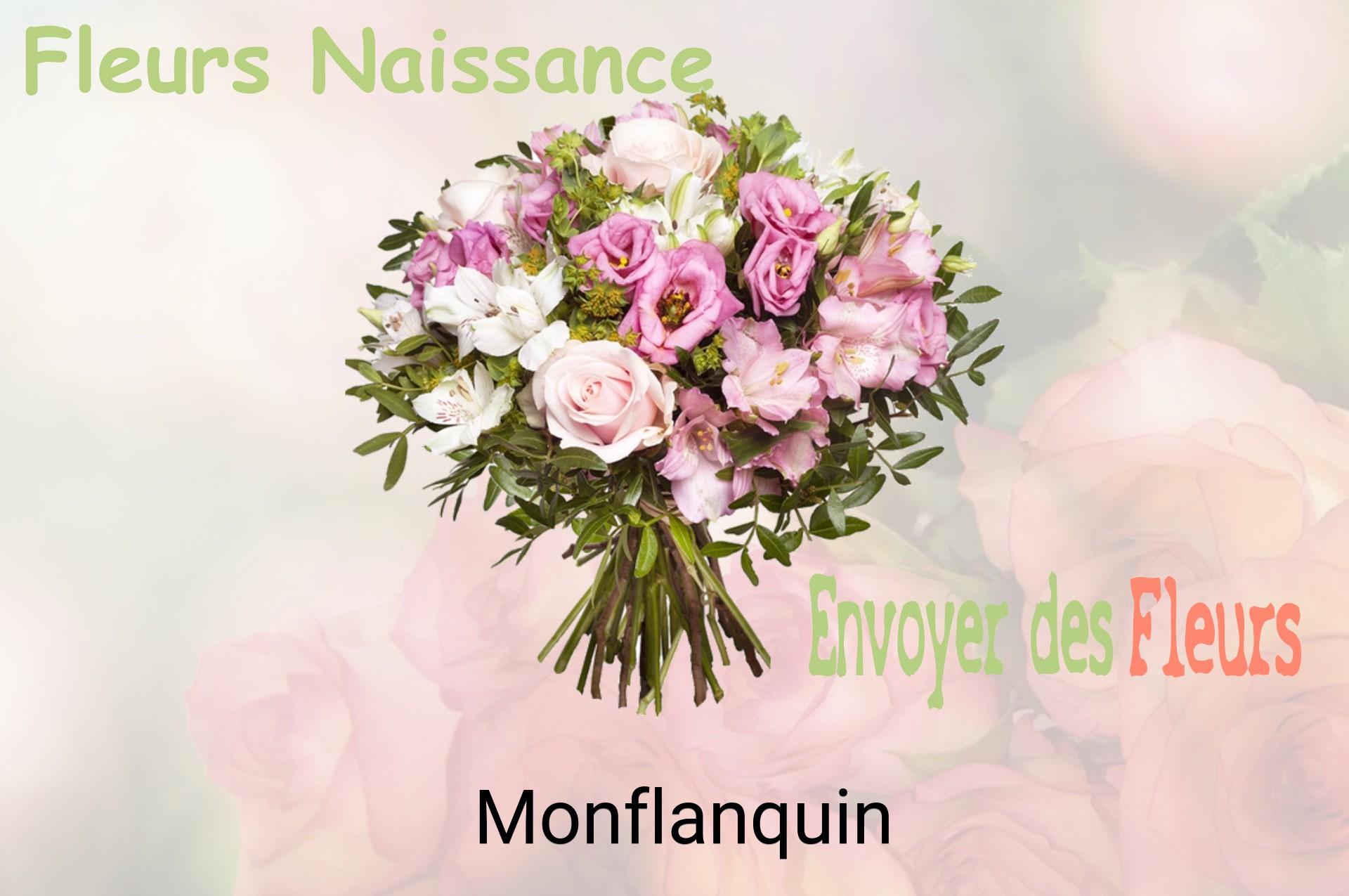 Bouquet de fleurs de naissance livré à Monflanquin