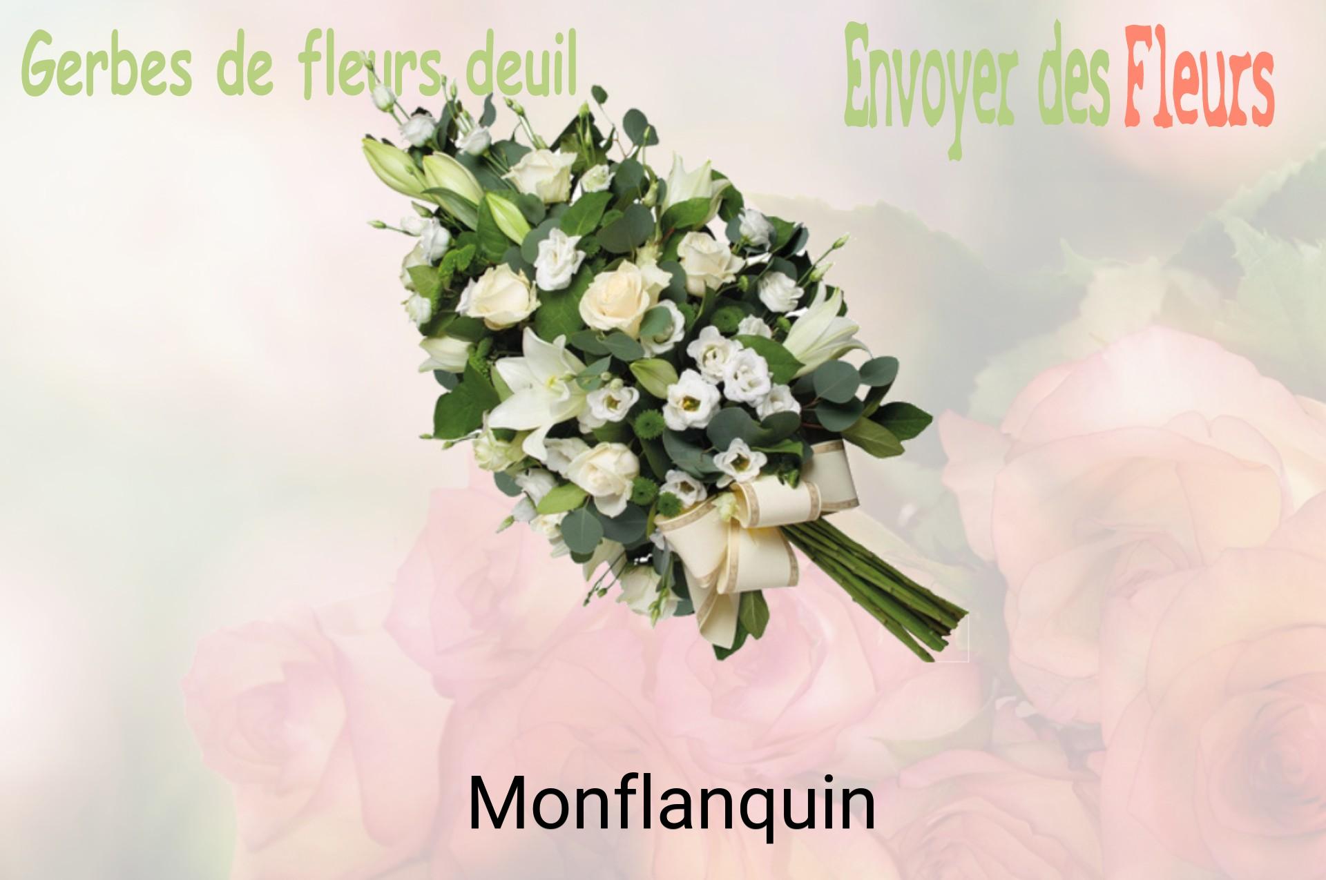 Gerbe de fleurs de deuil livrée à Monflanquin